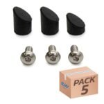 Capuchon noir pour garde-boue arrière GX1.0 Xiaomi - 5pcs