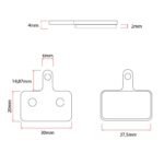 Plaquette de frein RT004-M en cuivre carrées avec ergot - 2pcs – Image 6