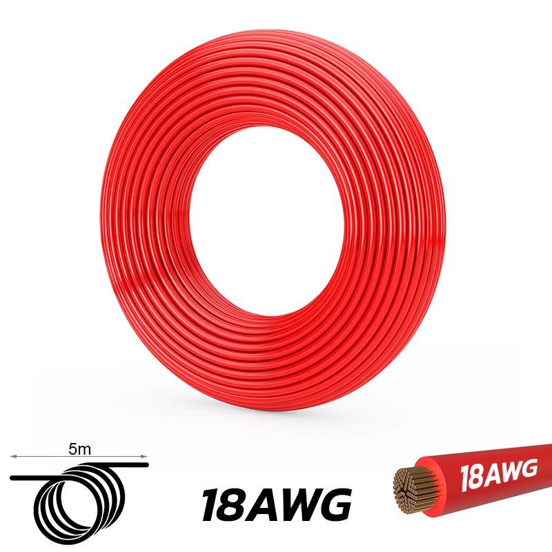 18188.jpg Câble rouge 10 AWG - 5M – Image 1