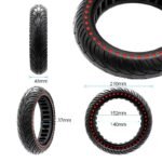 Pneu plein ultraléger 8,5x2-6,1/B34 - points rouges Nedong