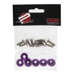 Rondelle JDM violette avec vis M6x16 - 10 pcs – Image 2