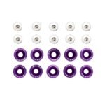 Rondelle JDM violette avec vis M6x16 - 10 pcs – Image 3