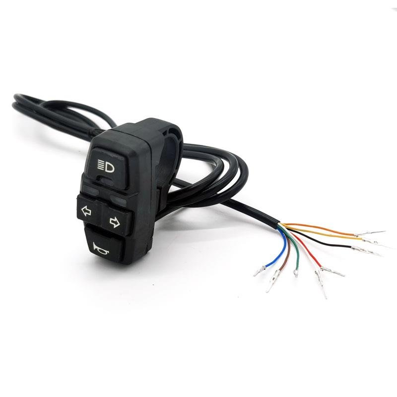 2.jpg Commodo BSK321 clignotant, phare et klaxon avec connecteur SM 1,5 m – Image 1