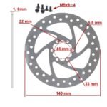 Disque de frein 140 mm 6H argent – Image 2