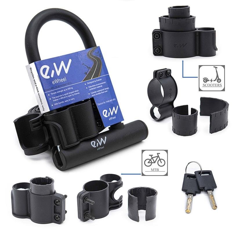3873.jpg Cadenas en fer à cheval avec clé - 15cm – Image 1