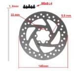 Disque de frein 145 mm 6H argent – Image 2