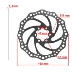 Disque de frein R6 160 mm 6H argent - 48 mm – Image 2