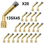 Valve d'extension courbée 135° non-retour - 20 pcs