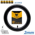 Chambre à air premium 2,0 mm épaisseur 10x2/2,125 Valve droite - 5 pièces Black cat