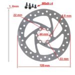Disque de frein 120 mm 6H argent pour Cecotec Outsider/Bongo série A – Image 2