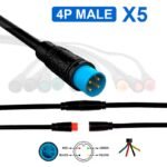Connecteur étanche 8 mm 4