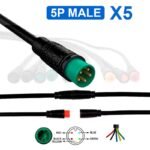 Connecteur étanche 8 mm 5 broches