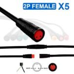 Connecteur étanche 8 mm 2 broches