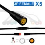 Connecteur étanche 8 mm 3 broches