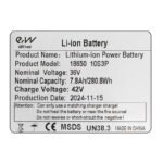 Batterie 36V 7,8Ah avec connecteurs XT30 et JST – Image 3