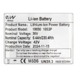 Batterie externe 36v 6.4 à / h – Image 3