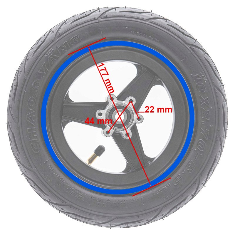 7427255412311_LLANTA_SMARTGYRO_2_info.jpg Jante 6,5/B47 mm avec pneu 10" pour Smartgyro Speedway & Rockway – Image 1