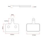 Plaquette de frein RT004-M en cuivre carrées avec ergot - 2pcs – Image 4