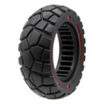 Roue pleine 9x3-5,5 ligne rouge-noir Amitor