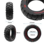 Roue pleine 9x3-5,5 ligne rouge-noir Amitor – Image 2