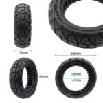 Pneu plein 10×3,0/255×80 (80/65-6) noir Amitor – Image 2